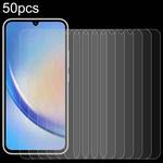 For Samsung Galaxy A34 5G 50pcs 0.26mm 9H 2.5D High Aluminum Tempered Glass Film
