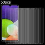 For Samsung Galaxy A22 4G 50pcs 0.26mm 9H 2.5D High Aluminum Tempered Glass Film