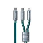 WK WDC-13 65W 2 in 1 Type-C to Type-C+8 Pin Super Fast Charge Data Cable, Length: 1.2m(Blue)