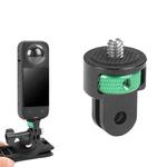 1/4 inch Screw Adjustable Metal Action Camera Adapter(Green Black)