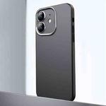 For iPhone 11 Frosted Metal Material Phone Case with Lens Protection(Black)