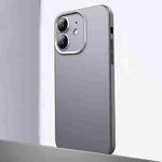 For iPhone 11 Frosted Metal Material Phone Case with Lens Protection(Grey)