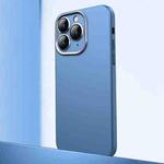 For iPhone 11 Pro Frosted Metal Material Phone Case with Lens Protection(Blue)