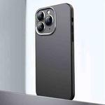 For iPhone 11 Pro Frosted Metal Material Phone Case with Lens Protection(Black)