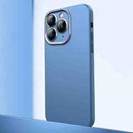 For iPhone 11 Pro Max Frosted Metal Material Phone Case with Lens Protection(Blue)