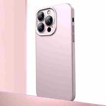 For iPhone 12 Pro Max Frosted Metal Material Phone Case with Lens Protection(Pink)