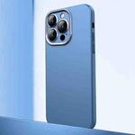 For iPhone 13 Pro Max Frosted Metal Material Phone Case with Lens Protection(Blue)