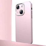 For iPhone 14 Frosted Metal Material Phone Case with Lens Protection(Pink)