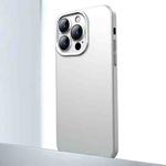 For iPhone 14 Pro Max Frosted Metal Material Phone Case with Lens Protection(White)