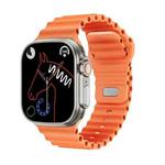 WS-E9 Ultra 2.2 inch IP67 Waterproof Ocean Silicone Band Smart Watch, Support Heart Rate / NFC(Orange)