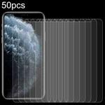 For iPhone 11 Pro Max / XS Max 50pcs 0.26mm 9H 2.5D High Aluminum Tempered Glass Film