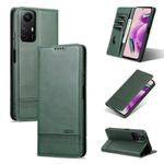 For Xiaomi Redmi Note 12S AZNS Magnetic Calf Texture Flip Leather Phone Case(Dark Green)