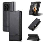 For Xiaomi Redmi K70/K70 Pro AZNS Magnetic Calf Texture Flip Leather Phone Case(Black)