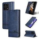 For Xiaomi Redmi K70E AZNS Magnetic Calf Texture Flip Leather Phone Case(Dark Blue)