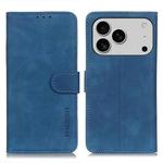 For iPhone 17 Pro KHAZNEH Retro Texture Leather Phone Case(Blue)