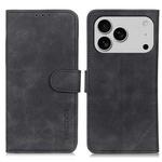 For iPhone 17 Pro Max KHAZNEH Retro Texture Leather Phone Case(Black)