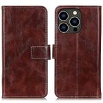 For iPhone 16 Pro Retro Crazy Horse Texture Horizontal Flip Leather Phone Case(Brown)