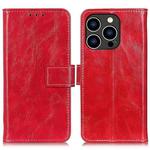 For iPhone 16 Pro Retro Crazy Horse Texture Horizontal Flip Leather Phone Case(Red)