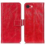 For iPhone SE 2024 Retro Crazy Horse Texture Horizontal Flip Leather Phone Case(Red)