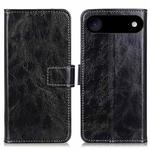 For iPhone 17 Air Retro Crazy Horse Texture Horizontal Flip Leather Phone Case(Black)