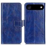 For iPhone 17 Air Retro Crazy Horse Texture Horizontal Flip Leather Phone Case(Blue)