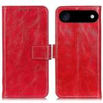 For iPhone 17 Air Retro Crazy Horse Texture Horizontal Flip Leather Phone Case(Red)