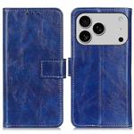 For iPhone 17 Pro Retro Crazy Horse Texture Horizontal Flip Leather Phone Case(Blue)