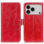 For iPhone 17 Pro Max Retro Crazy Horse Texture Horizontal Flip Leather Phone Case(Red)
