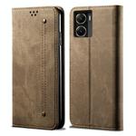 For vivo Y29e 5G Denim Texture Flip Leather Phone Case(Khaki)