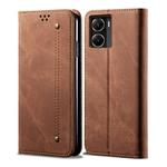 For vivo Y29e 5G Denim Texture Flip Leather Phone Case(Brown)