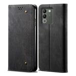 For vivo Y200 Denim Texture Flip Leather Phone Case(Black)