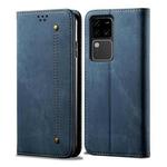 For vivo S18 Denim Texture Flip Leather Phone Case(Blue)