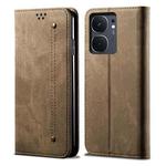 For vivo iQOO Neo9 Pro / Neo9 Denim Texture Flip Leather Phone Case(Khaki)