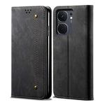 For vivo iQOO Neo9 Pro / Neo9 Denim Texture Flip Leather Phone Case(Black)