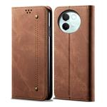 For vivo V30E 5G Global Denim Texture Flip Leather Phone Case(Brown)