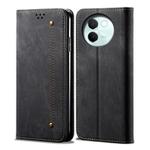 For vivo V30E 5G Global Denim Texture Flip Leather Phone Case(Black)