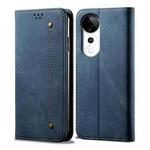 For vivo S19 Denim Texture Flip Leather Phone Case(Blue)