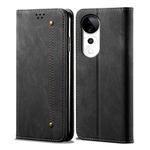 For vivo S19 Pro Denim Texture Flip Leather Phone Case(Black)