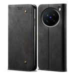 For vivo X200 Pro Denim Texture Flip Leather Phone Case(Black)