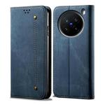 For vivo X200 Pro Denim Texture Flip Leather Phone Case(Blue)