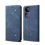 For vivo S20 Pro 5G Denim Texture Flip Leather Phone Case(Blue)