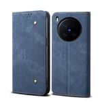 For vivo X200 Ultra Denim Texture Flip Leather Phone Case(Blue)