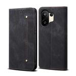 For vivo S30 Pro mini Denim Texture Flip Leather Phone Case(Black)