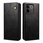 For vivo S17e Oil Wax Crazy Horse Texture Leather Phone Case(Black)