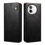 For vivo S18e Oil Wax Crazy Horse Texture Leather Phone Case(Black)