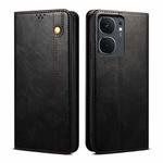 For vivo iQOO Neo9 Pro / Neo9 Oil Wax Crazy Horse Texture Leather Phone Case(Black)