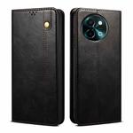 For vivo Y38 5G Global Oil Wax Crazy Horse Texture Leather Phone Case(Black)