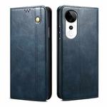 For vivo S19 Oil Wax Crazy Horse Texture Leather Phone Case(Blue)