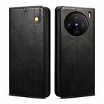 For vivo X100 Ultra Oil Wax Crazy Horse Texture Leather Phone Case(Black)