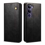 For vivo V40 Lite 4G IDN / 5G IDN Oil Wax Crazy Horse Texture Leather Phone Case(Black)